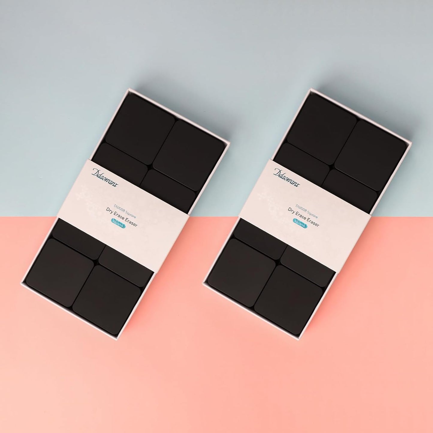 Ddaowanx Dry Erase Erasers, 2"x2",Soft Grip Magnetic Mini Eraser for Refrigerator Whiteboard,Classroom Teacher Supplies(8 Pack/Black)