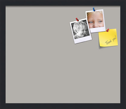 PinPix 20x17 Inch Cork Bulletin Board. This Decorative Framed Pin Board Comes with Dark Stone Design and a Satin Black Frame. Ideal for Home Office Decor or Message Board (PinPix-1808)