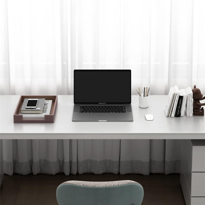 Leather Letter Tray, Thipoten Elegant Desk Organizer for Office Supplies, Mail, Paper, File, Magazine, Perfect Office Organization for Desktop(Brown)