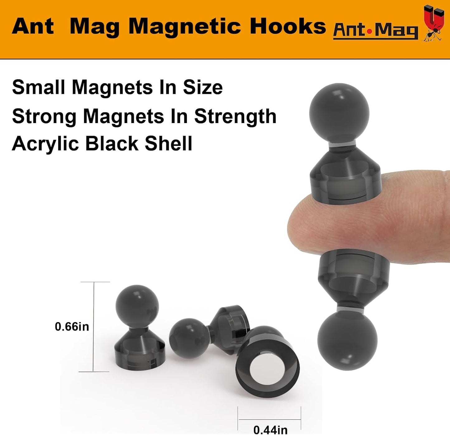 Ant Mag Magnetic Push Pins 48pcs Strong Whtieboard Pins Magnets Perfect Use for Map Fridge Kitchen Home Office Classroom