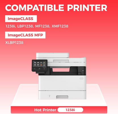 T08 T08L Black High Capacity Toner Cartridge 1-Pack with chip Replacement for Canon T08 T08L 3010C005AA Toner Compatible for ImageCLASS 1238i LBP1238 MF1238 XMF1238 MFP XLBP1238 Printer Ink All-in-One