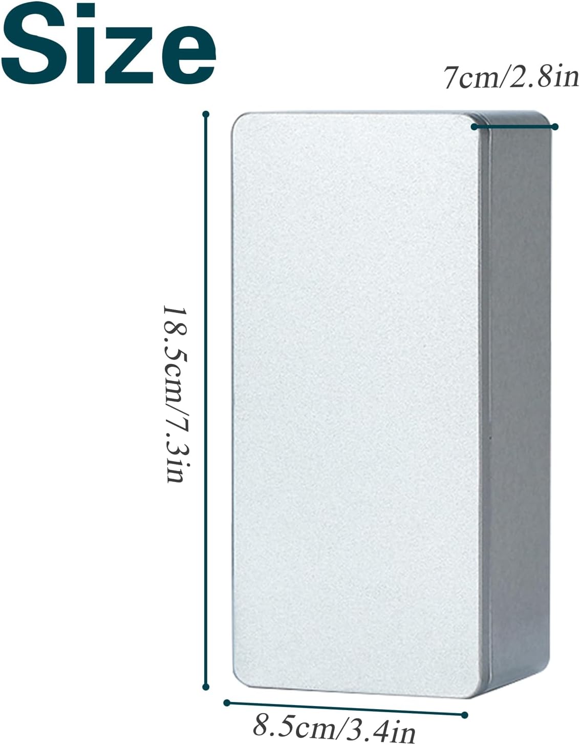 Silver Metal Cash Box - Single Row Currency Tray with Lid - Money Storage Organizer