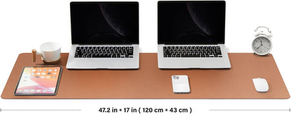 Large Cork Desk Mat - 47.2"x 17" Desk Pad for Office and Home - Ideal for Large Mouse Pad and Desk Mats on Top of Desks(Brown)