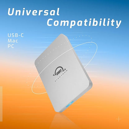 OWC Envoy Pro Elektron Portable SSD - 1TB External Solid State Drive USB 3.2 Gen 2 - USB-C SSD - Professional Grade Speed 10Gb/s Read and Write - Crushproof, Dustproof, and Waterproof