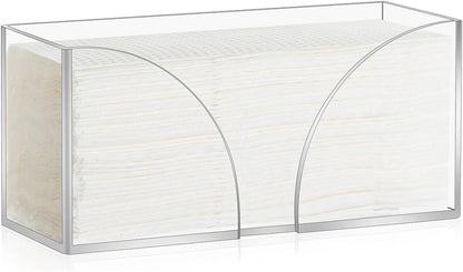 1PCS Paper Towel Holder, Acrylic, Clear, Minimalist, Countertop, Bathroom, Kitchen, Napkin Holder, Z-fold, C-fold, MultiFold Trifold