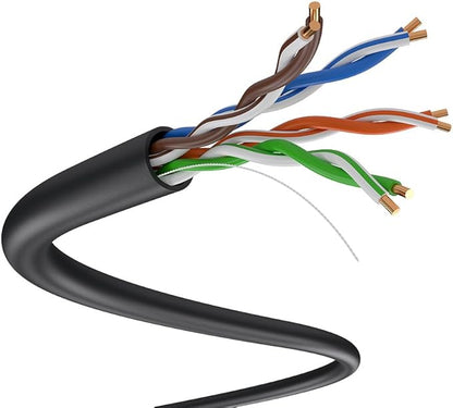 Dripstone CAT5e 4/UTP Ethernet LAN Cable 24AWG, Black (600025)
