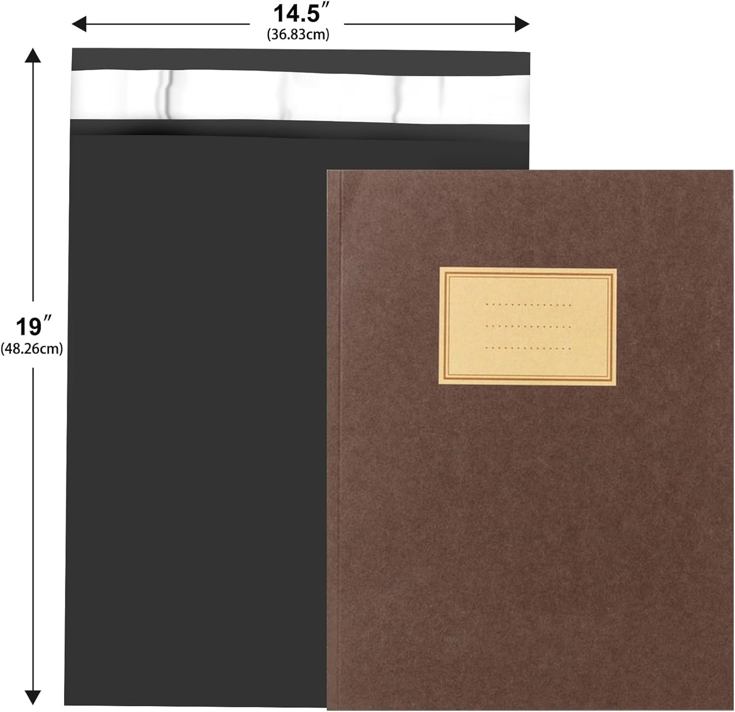 Poly Mailers 14.5x19, Large Poly Mailers 100 Pack, Shipping Mailers with Self Seal Adhesive, Waterproof and Tear-Proof Mailers Poly Bags for Small Business (Black）