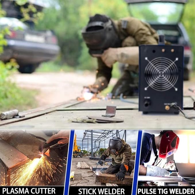 CT418 3-IN-1 110V/220V Multifunctional Plasma Cutter Welder Combo Machine,40A Plasma Cutter/180A Lift TIG/180A Stick Welder,2/5" Clean Cut Digital Display IGBT Plasma Cutting Equipment