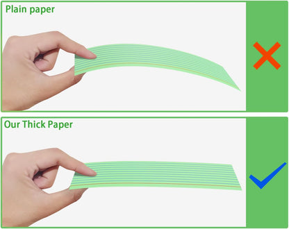 Green Index Cards 3x5, 200 Pack, Ruled Index Cards, Flash Cards for Studying, Heavy Note Cards for Office, Home and School, 4 Packs of 50