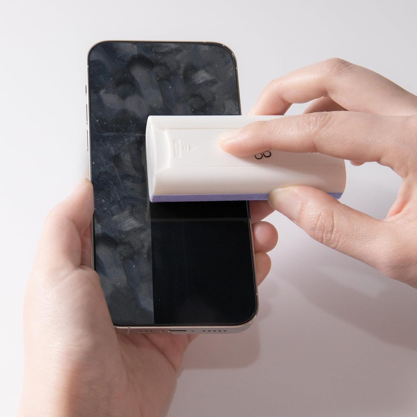 CLICK CLEAN Touchscreen Mist Cleaner, Screen Cleaner, All in One Screen Cleaner Spray with Microfiber and Phone Stand for All Phones, Laptop and Tablet Screens (Purple), W5131