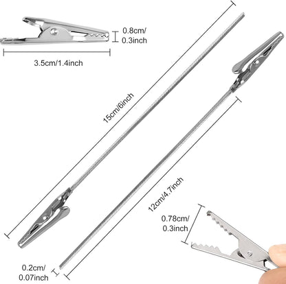 40 PCS Metal Wire Long-Tailed Alligator Clamp Photo Clip Holder - Alligator Clips for Crafts, DIY Card, Photo, Memo Holder (6inch/150mm)