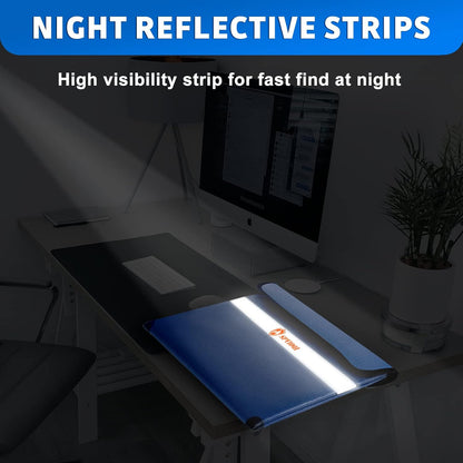 Upgraded 5200°F Fireproof Money Bag, Fireproof Bag with Zipper, Reflective Strip for Fast Find, 8 Layers of Heat Insulated Materials, Water Resistant, Fireproof Money Bag for Cash, A5 Documents