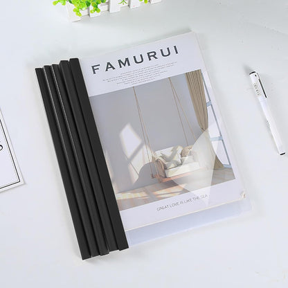 100 Pack Clear Report Covers with Sliding Bars, Plastic Report Folder Presentation File Folders Binder Resume Covers Document Binder for Business, 30 Sheet Capacity