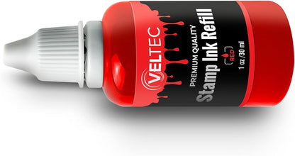Self-Inking Stamp Refill Ink, Squeeze Bottle – 1 oz. (Red)