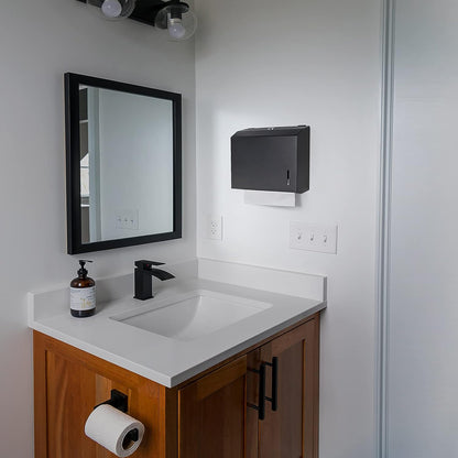 Wall Mounte Commercial Paper Towel Dispensers, 10.4" L x 3.3" D x 8.3" H, Stainless Steel C-Fold Multifold Hand Paper Tissue Holder with Lock