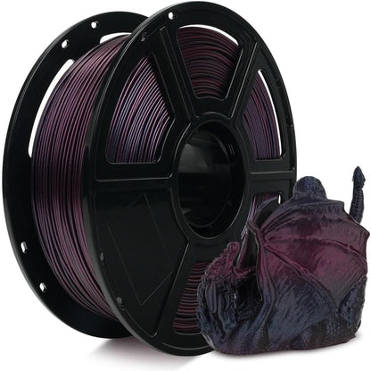 FLASHFORGE Chameleon Gradient Rapid PLA Filament Burnt Titanium & Abyssal Rede, High Flow Speedy Filament 1.75mm Max 500mm/s Fast Printing, Displays Shimmering Effects from Various Angles and Light