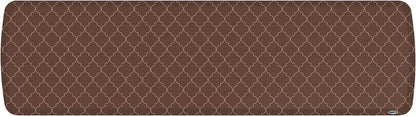 GelPro Trellis Walnut Elite Premier Anti-Fatigue Kitchen Comfort Floor Mat, 20x72 Stain Resistant Surface with Therapeutic Gel and Energy-return Foam for Health and Wellness, 20" x 72"