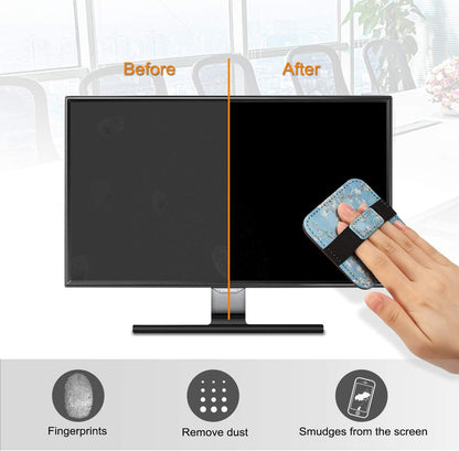 Fintie Screen Cleaning Pad, [4 Pack] Soft Cloth Wipes Screen Cleaner with Elastic Strap for iPad, iPhone, MacBook, Tablets, Laptop (Blossom)