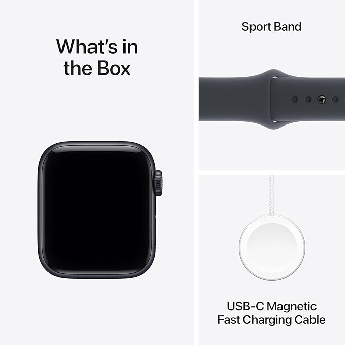 Apple Watch SE 3 [GPS 40mm] Smartwatch with Midnight Aluminium Case with Midnight Sport Band - S/M. Fitness and Sleep Trackers, Heart Rate Monitor with AppleCare+ (2 Years)