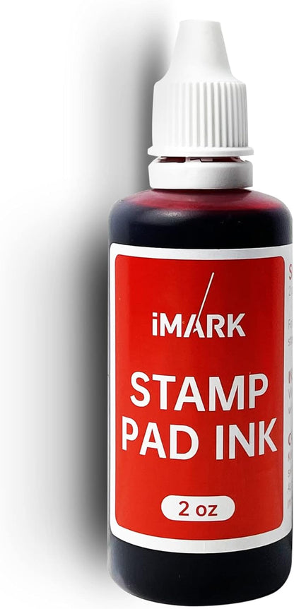 Premium Refill Ink for Self-Inking Stamps, Daters and Stamp Pads (2 oz, Red)