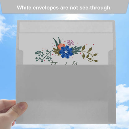 50 Packs 5x7 Dark Gray Envelope, Gray Envelopes 5x7, Dark Gray Invitation Envelope, Envelopes Self Seal for Weddings, Invitations, Photos, Greeting Cards, Mailing (Light grey)