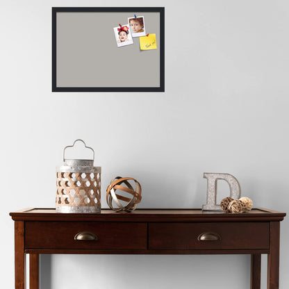 PinPix 22x16 Inch Cork Bulletin Board. This Decorative Framed Pin Board Comes with Dark Stone Design and a Satin Black Frame. Ideal for Home Office Decor or Message Board (PinPix-1808)