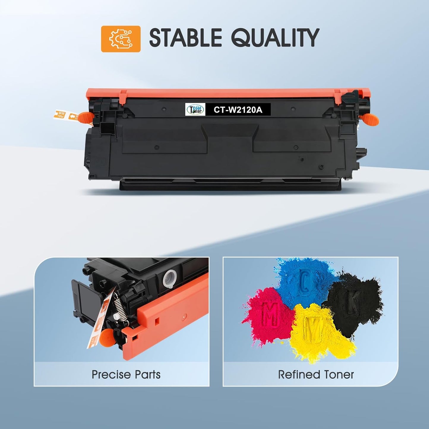 212A 212X Toner Cartridges 4 Pack Compatible for HP 212A 212X W2120A W2120X (with Chip) for Color Laserjet Enterprise M555dn M554dn M555x M554 M555 MFP M578 Series Printer Ink (New Version-BK/C/Y/M)