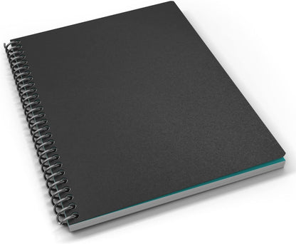 Binditek 50 Pack 16 Mil Leather-Textured Heavyduty Polycovers, Oversize Plastic Binding Presentation Backs, with 2 Round Corners, 8-3/4 x 11-1/4", Black, Office School Supplies