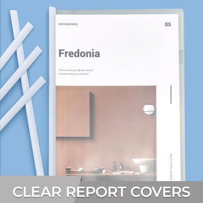 M&G 10 Pack Report Covers with Sliding Bar, 5mm Clear Report Folder for A4 and Letter Size Paper,35 Sheet Presentation Folders, 8.7X 12.2inch