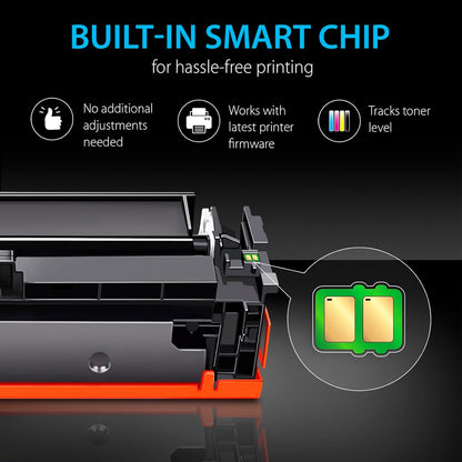 Smart Ink Compatible 206A Toner Cartridge Replacement for HP 206A Toner Cartridges (3 Color Combo Pack) 206X with Chip to use with Color Laserjet Pro MFP M283fdw M283cdw Laserjet Pro M255dw M255nw