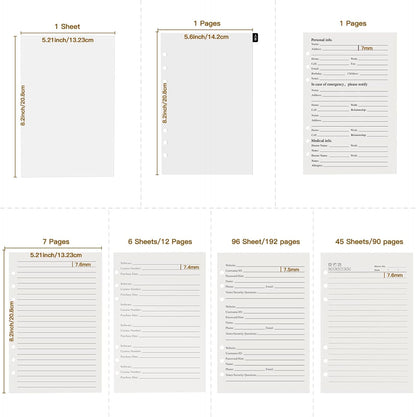 BTSFTOGET Password Book with Alphabetical Tabs & Lock, 302 Pages Leatherette Hardcover Internet Address Keeper Logbook, Refillable Pages, 576 Entries Large Print for Seniors Home Office, A5