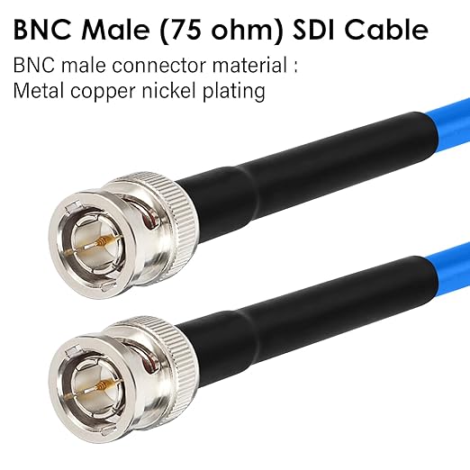 XRDS -RF 50FT SDI Cable, 3G/6G-SDI Cable BNC Digital Video Cables 75 Ohm RG59 BNC Male Cables for 3G/6G HD SDI Monitor Video Recorder Converter Splitter Security Camera