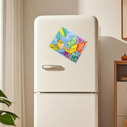 Transparent Sleeves 8.5x11 for Document Paper,Rigid Plastic Information Holders Accommodates 8x10 6PCS,Adhesive Magnet Sheet Included