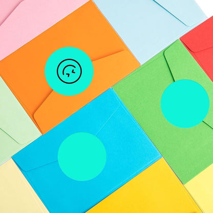 PARLAIM 3 Inch Round Permanent Adhesive Color Cod Dot Stickers,500 PCS Dispenser Box Roll dots Label Inventory Circle Stickers Aqua