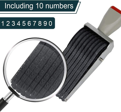 8 Digits Roller Stamp Personalized English Alphabet Number Symbol Rolling Wheel Stamp Multi-Function DIY Scrapbooking Roller Stationery