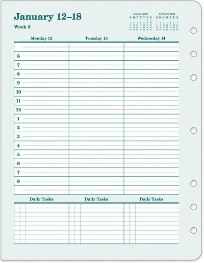 FranklinCovey - Original Weekly Ring-Bound Planner (Monarch, Jan 2026 - Dec 2026)