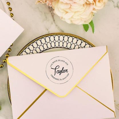 Custom Stamp Self Inking Return Address Stamp, Personalized Stamp with Text Logo | Business Logo Stamp | Address Stamp | Wedding Stamp