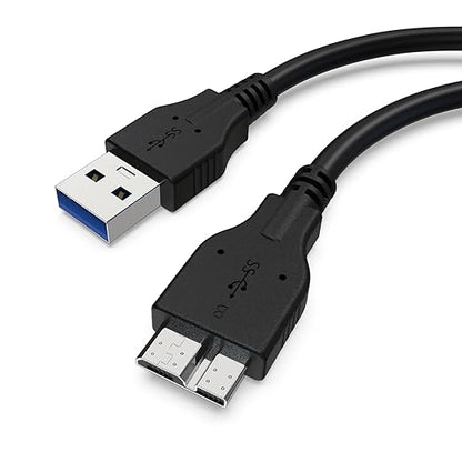 USB A to Micro B Cable, 5Gbps External Hard Drive Cable Cord USB 3.0 to Micro B Lead Compatible with Nikon Canon Camera, Western, WD Elements, Seagate Expansion, Toshiba Canvio, Westgate