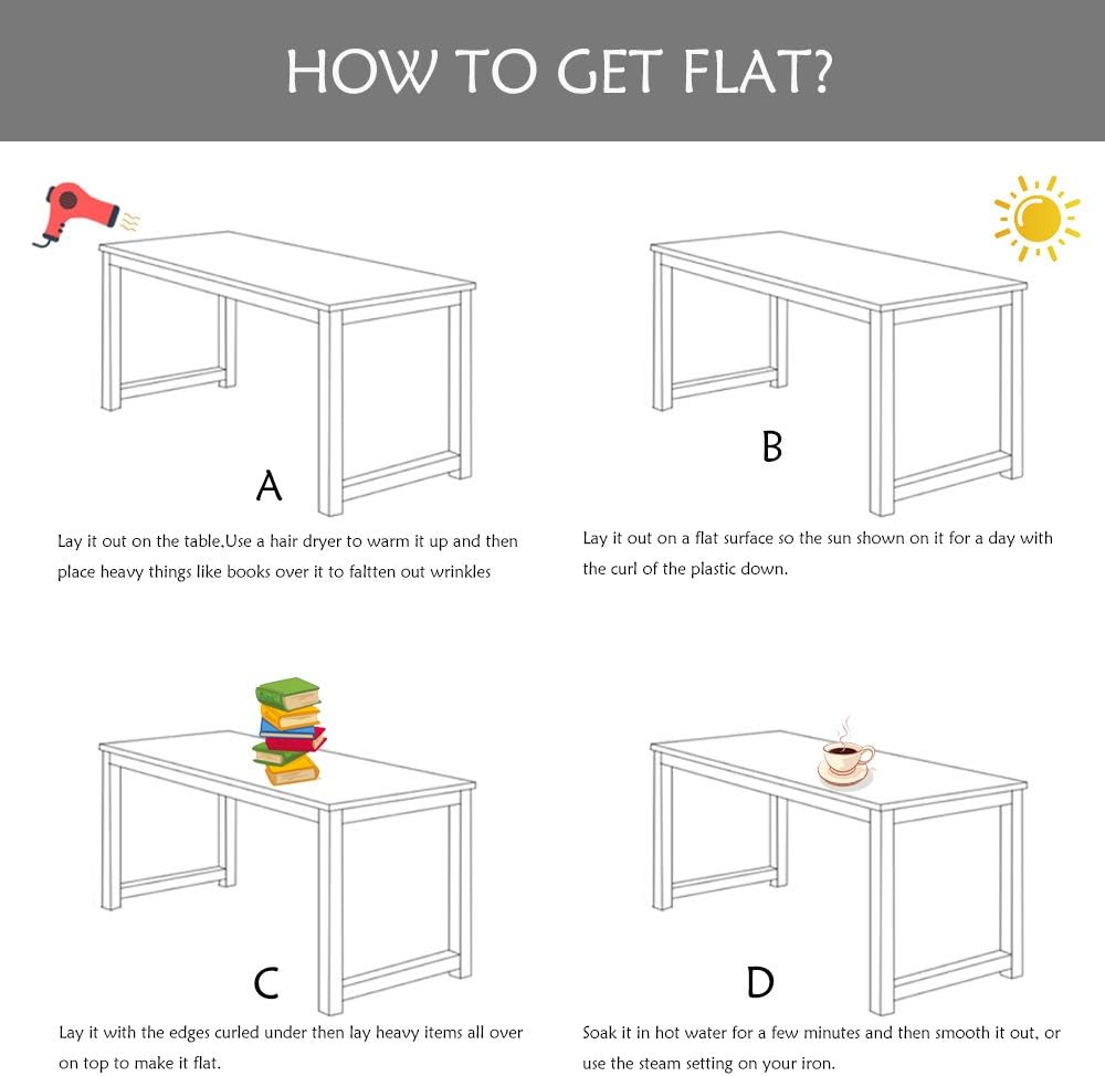48x80 Inch Clear Plastic Banquet Table Protector Transparent PVC Desk Pad Mat Wooden Furniture Surface Protection Apply to Glass Coffee Table Conference Table Kitchen Countertop Waterproof Rectangular