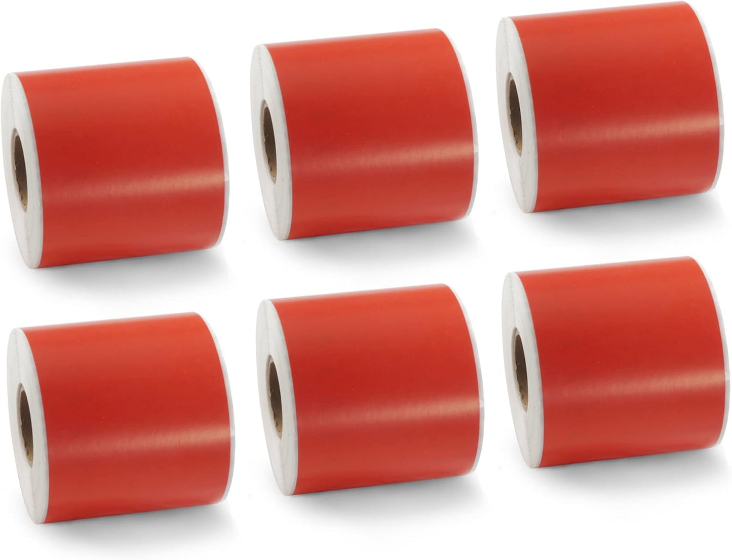 BETCKEY Colored Labels Compatible with Dymo 99019 (2-5/16" x 7-1/2") for Files, Folder and Binders, Compatible for Dymo LabelWriter Thermal 450, 4XL & Zebra Desktop Printers [6 Rolls, 900 Labels, Red]