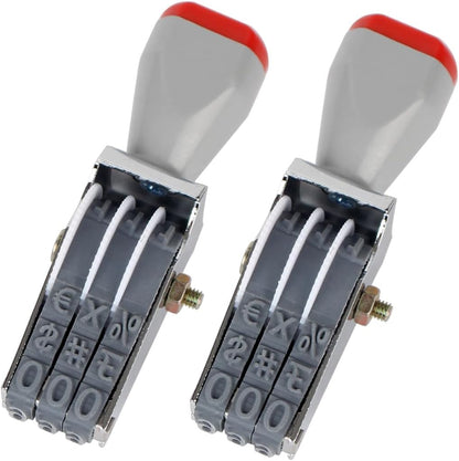 2 pcs 3 Digit Number Stamps Rolling Wheel Stamp Roller Stamps Business Stamps Personalized Number Symbol Multi-Function DIY Rubber Scrapbooking Roller Stationery Office Date Stamp