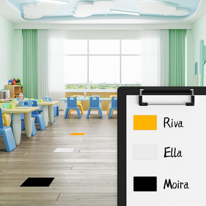 Rectangle Labels Sticker 3×5 Inch Vinyl Floor Stickers Color Coding Name Tags Roll Removable 200 PCS, White