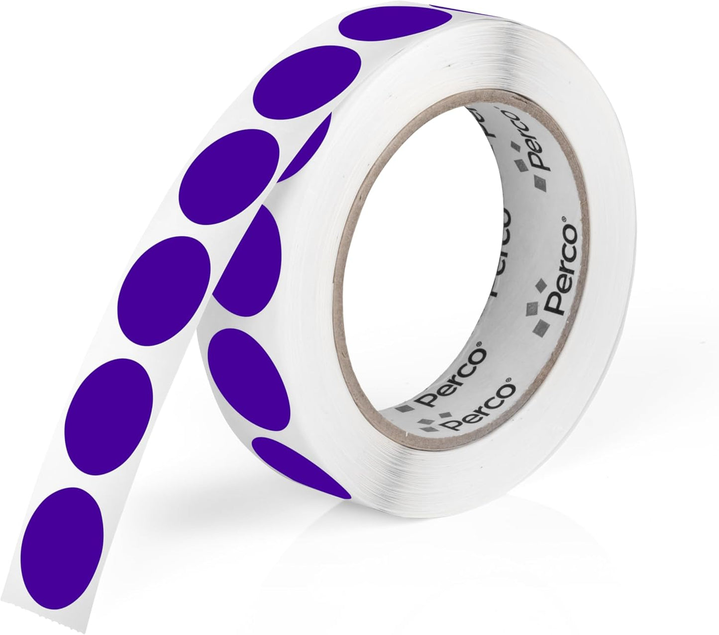 Perco Purple 1-Inch Round Circle Dot Sticker Labels with Easy Peel Perforation - 1,000 Labels per Roll - Strong Adhesion, Vibrant Colors for Organizing, Crafting & More - Made in USA