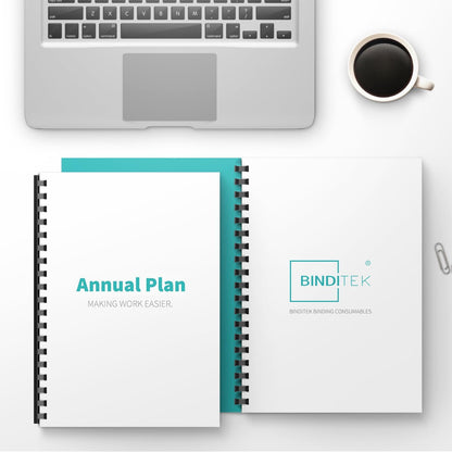 Binditek 50 Pack Plastic Binding Comb Spines, 1-1/8 Inch Diameter, 240 Sheet Capacity, 19 Ring, for Letter Size, Black, for Students and Coworkers