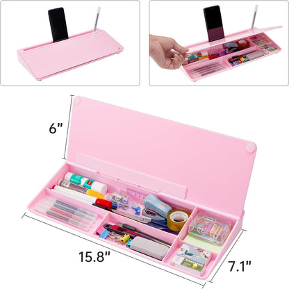 TSJ OFFICE Desktop Whiteboard Dry-Erase-Board - Computer Keyboard Stand White Board Surface Pad with Drawer, Desk Organizers with Accessories for Office, Home, School Supplies