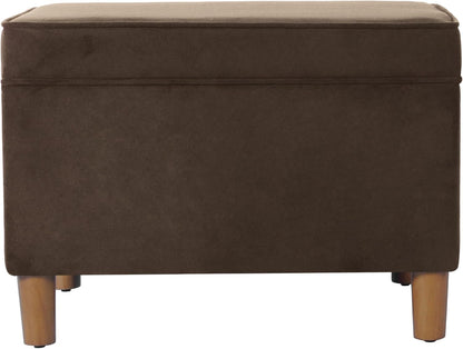 Home Decor | Dinah Collection Modern Storage Ottoman | Ottoman with Storage for Living Room & Bedroom(Chocolate Brown Velvet)