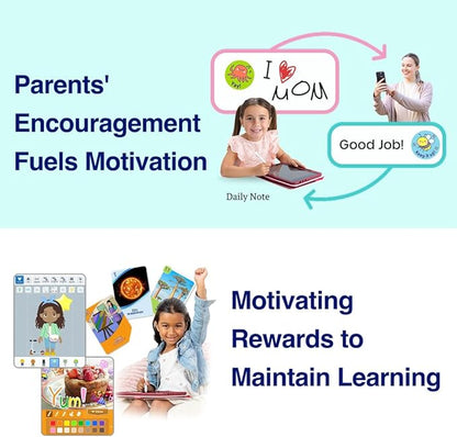 Dedicated Learning Tablet | Personalized Independent Study, 12-Month Subscription Included, Access All K–5 Lessons Math & ELA | No Browser, Games or Ads | 10.1” Display, Pen & Cover(Pink)