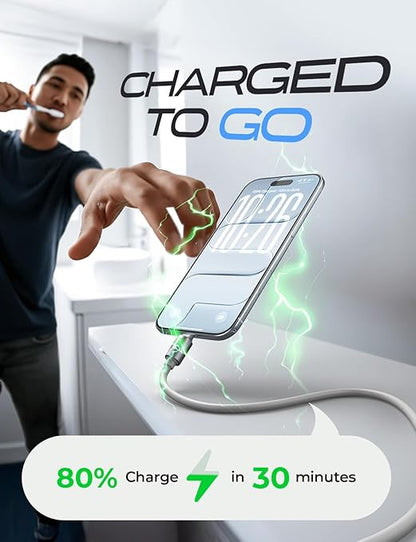 LISEN USB C Cable (6FT,100W) Soft Silicone USB C to USB C Fast Charging Cable, USBC to USBC for Switch 2 iPhone 16 Pro Max Charger Cord, Samsung Z Flip 7/S25, iPhone 15, MacBook Pro/Air, iPad