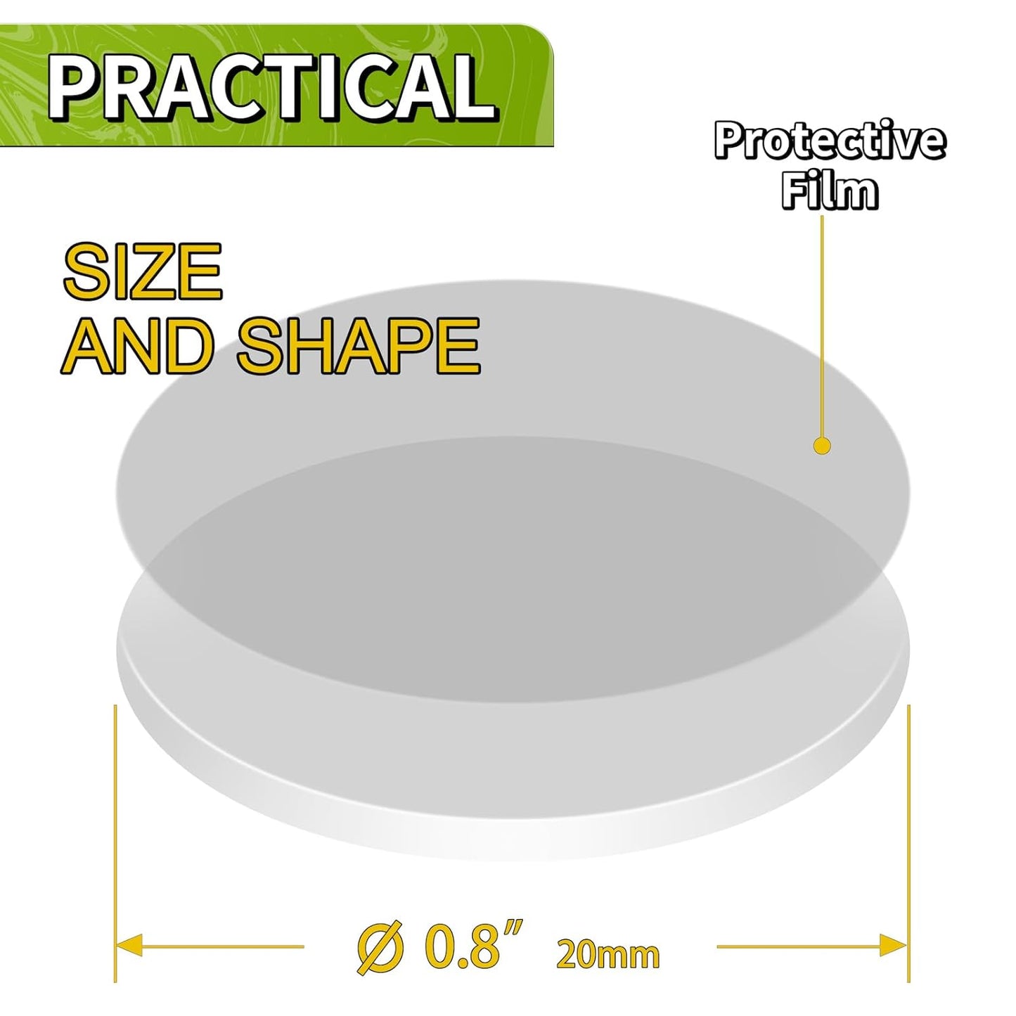 Piteno® 350Pcs Double Sided Adhesive Dots, 0.8" Clear Removable Sticky Adhesive Mounting Putty, Waterproof No Trace Dots Adhesive Putty for Poster Picture Festival Decoration Museum (20mm)