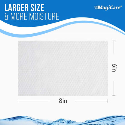 MagiCare 75% Large Alcohol Wipes (2 Canisters) - Hand Sanitizing Wipes - Hand Sanitizer Wipe, Unscented, Premium - Home, Classroom, Camping - 2, 100ct Canisters (200pcs)
